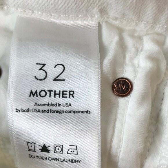 MOTHER SUPERIOR The Tripper White Jeans Size 32 - Picture 10 of 11